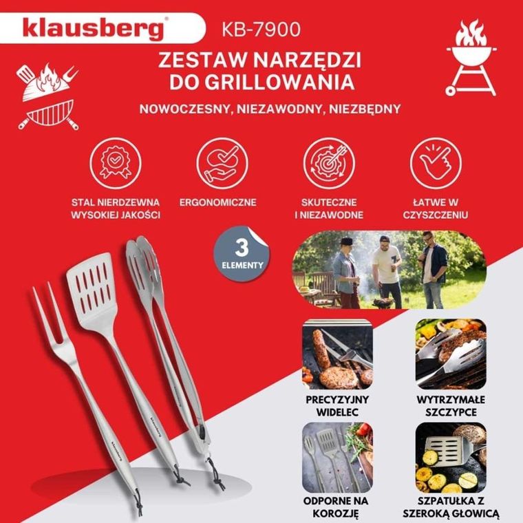 Klausberg, zestaw przyborów do grilla, KB-7900