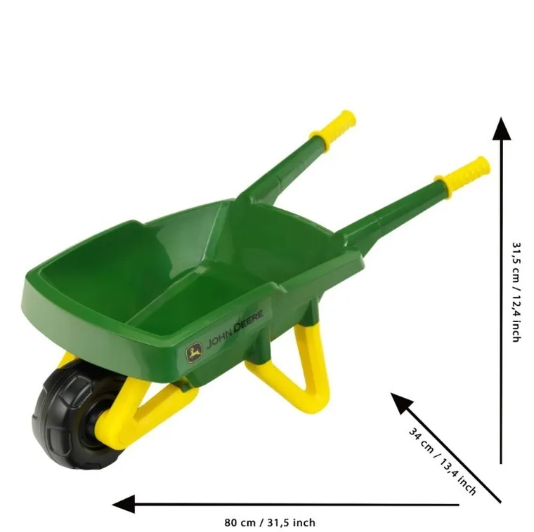 Klein, John Deere, taczka z łopatką i grabkami