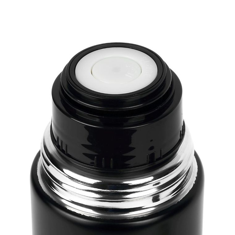 Könighoffer, Alpha, termos nierdzewny z silikonowym uchwytem, czarny, 1l