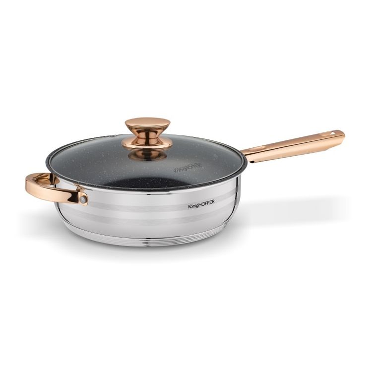 Könighoffer, Bari Rose Gold, komplet garnków, indukcja, 12 elementów