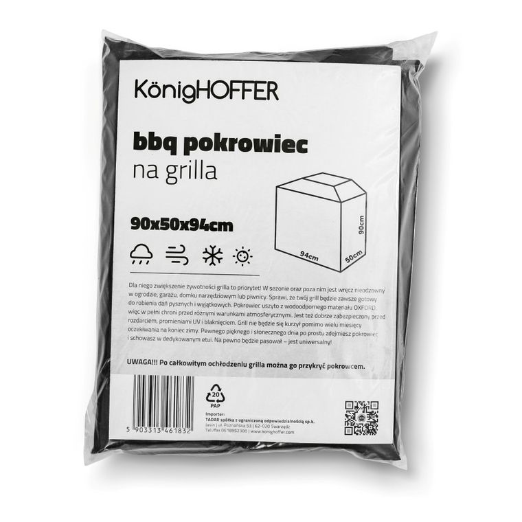 Könighoffer, BBQ, pokrowiec na grill, wodoodporny, 90-50-94 cm