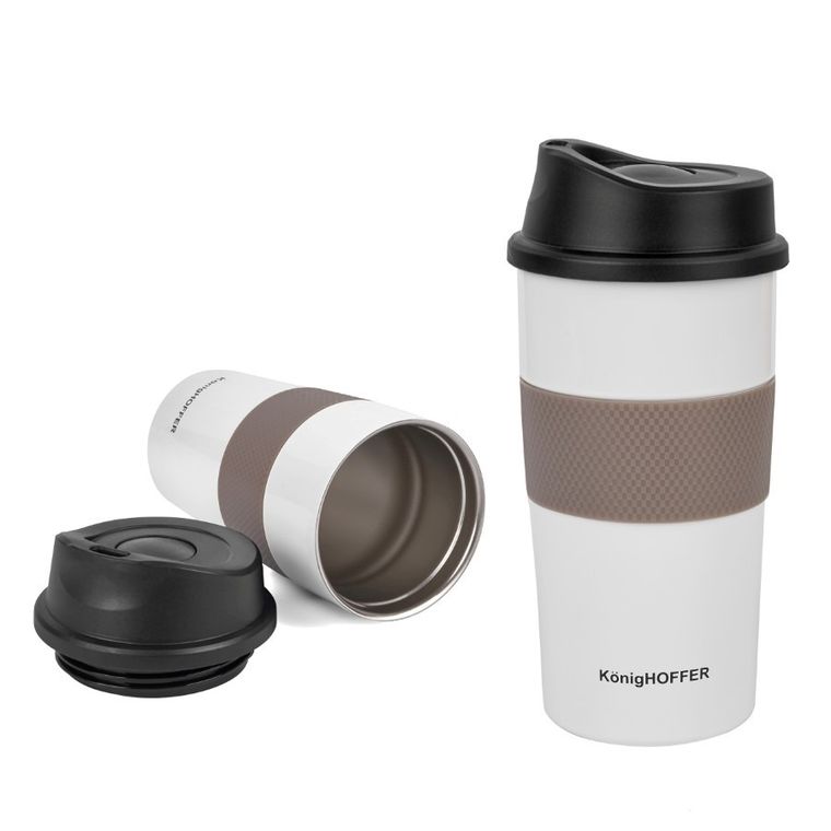 Könighoffer, Elliot, kubek termiczny, biały, 440 ml