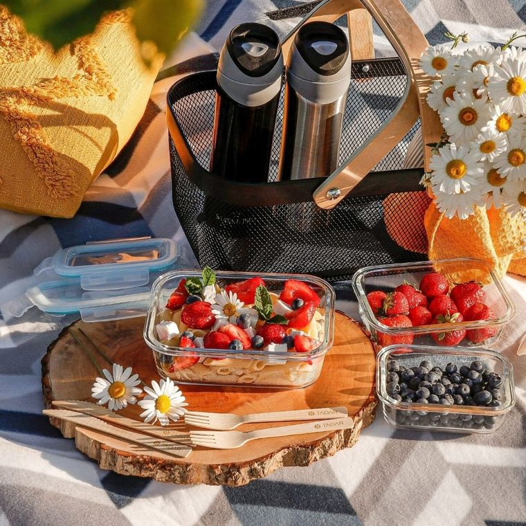 Könighoffer, Largo, szklany lunchbox, pojemnik na żywność, 3 szt.