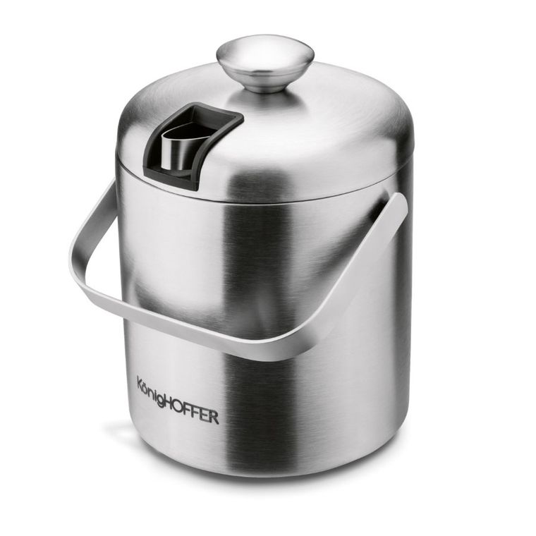 Könighoffer, Lugo, wiaderko do lodu ze szczypcami, satyna 1,3l