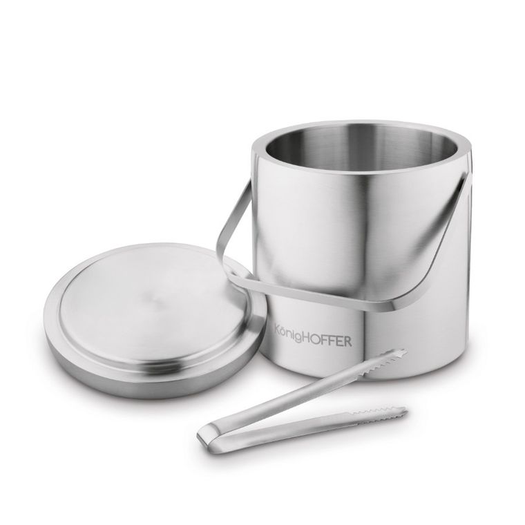 Könighoffer, Lugo, wiaderko do lodu ze szczypcami, satyna, 3l