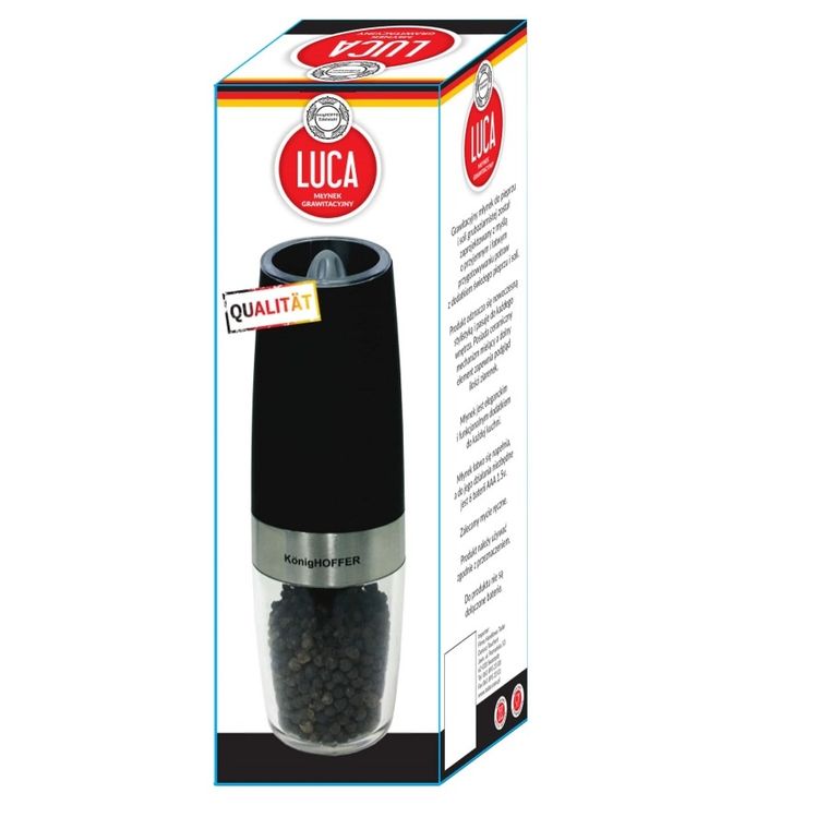 Könighoffer, młynek do pieprzu, elektryczno-grawitacyjny, biały