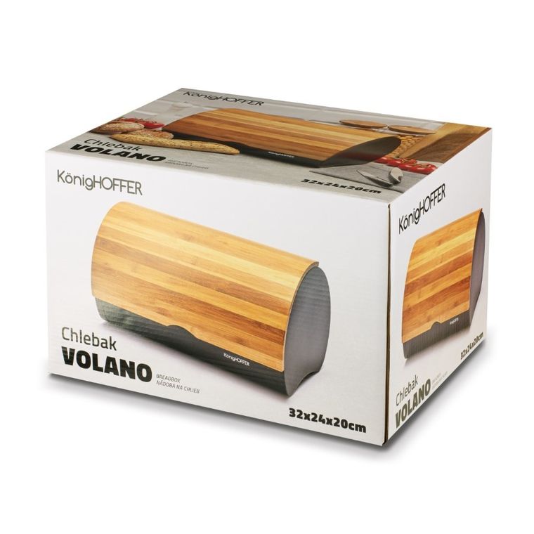 Könighoffer, Volano, chlebak metalowy, czarny, 34-24,5-21 cm