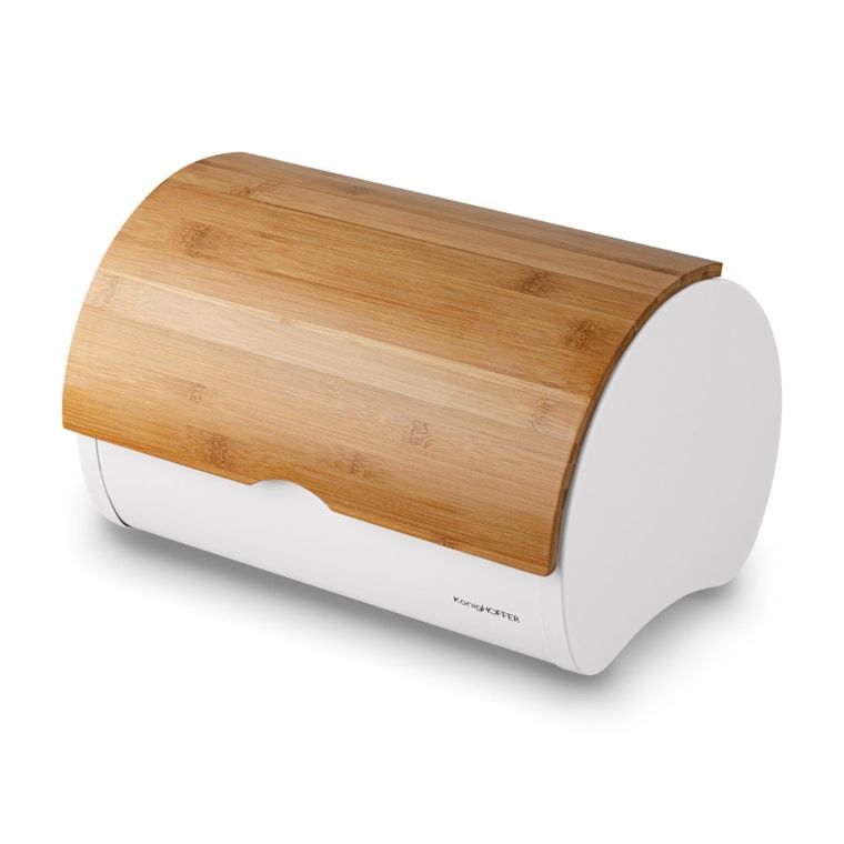 Könighoffer, Volano, chlebak metalowy z 3 pojemnikami, biały