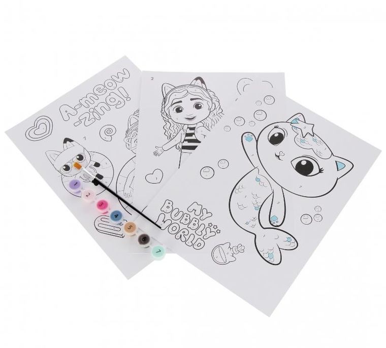 Koci domek Gabbi. Malowanie po numerach