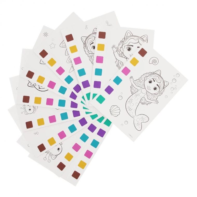 Koci domek Gabbi. Malowanka wodna z farbkami