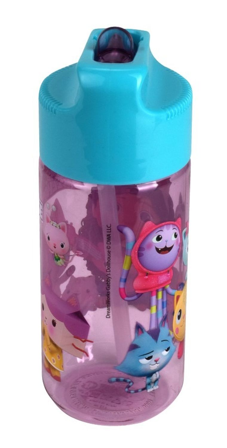 Koci Domek Gabi, butelka ze zintegrowaną słomką, 430 ml