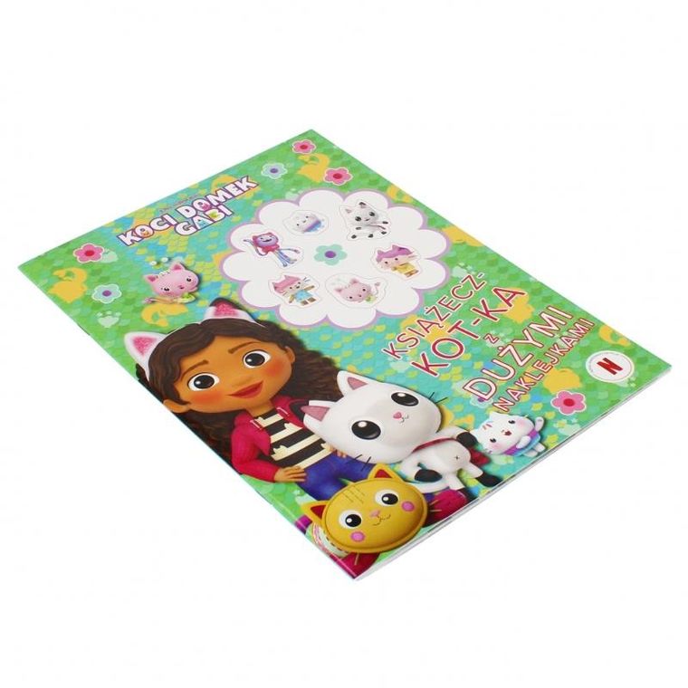 Koci Domek Gabi. Książecz-kot-ka z dużymi naklejkami