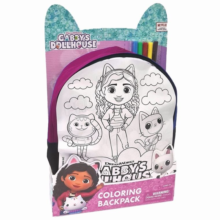 Koci Domek Gabi, plecak do kolorowania