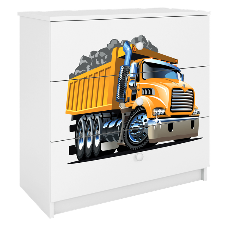 Kocot Kids, Babydreams, komoda, biała, ciężarówka