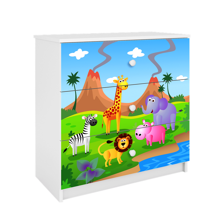 Kocot Kids, Babydreams, komoda, biała, safari