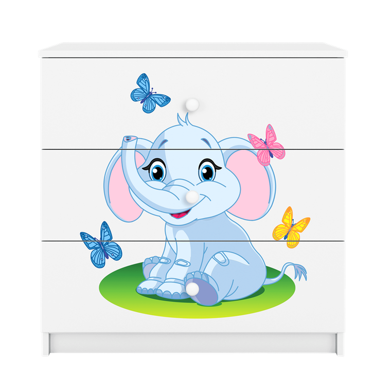 Kocot Kids, Babydreams, komoda, biała, słonik