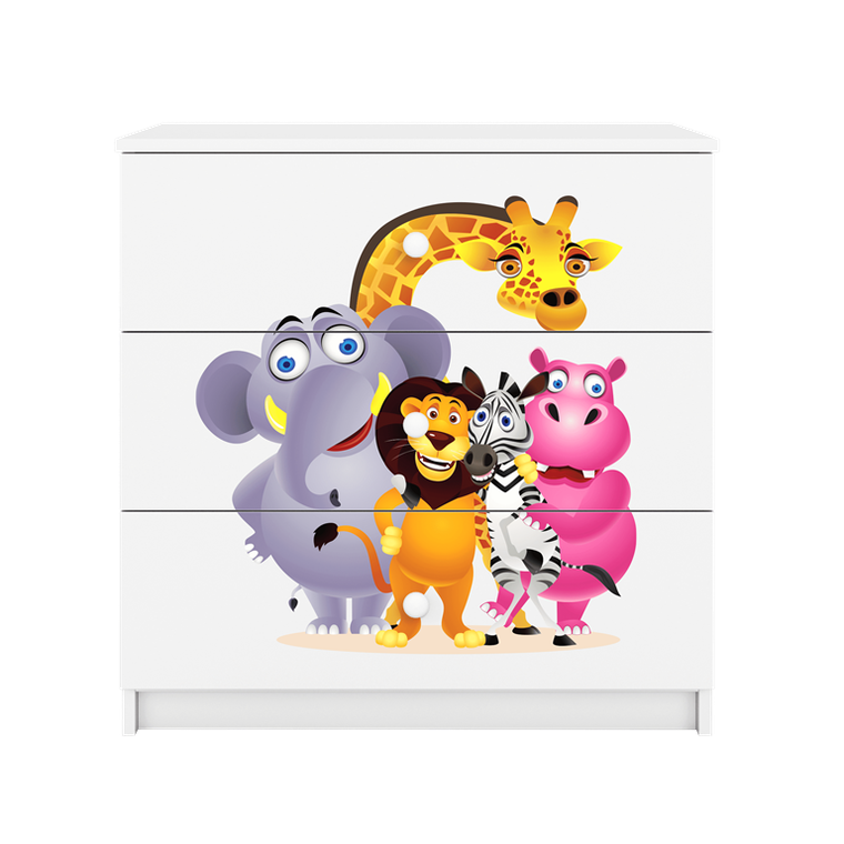 Kocot Kids, Babydreams, komoda, biała, zoo