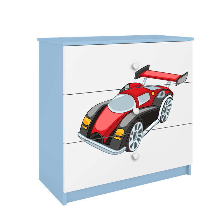 Kocot Kids, Babydreams, komoda, niebieska, auto wyścigowe