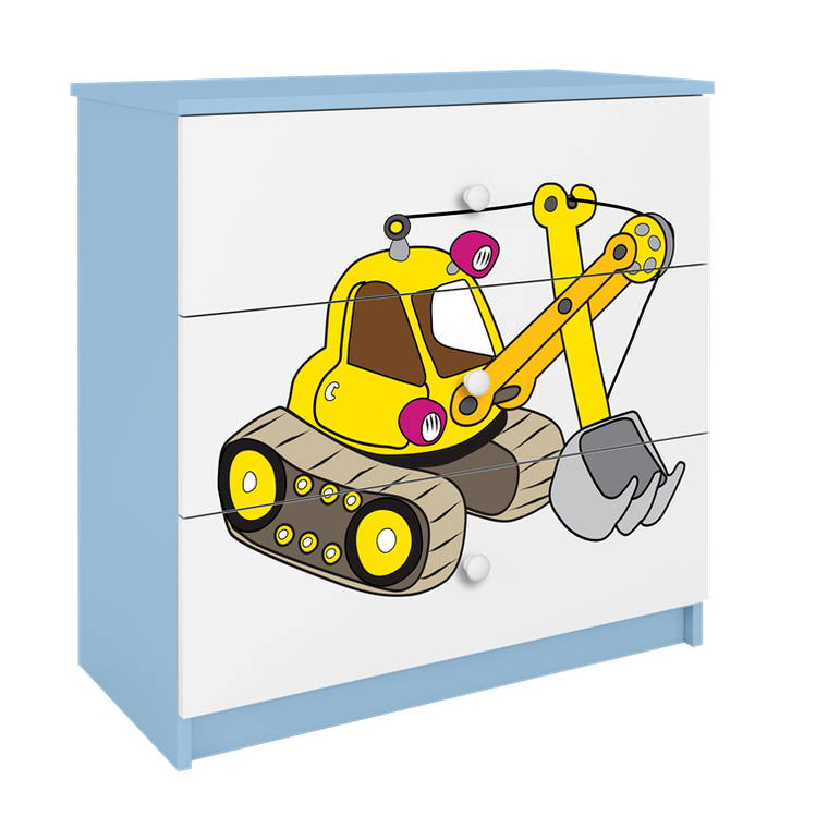 Kocot Kids, Babydreams, komoda, niebieska, koparka