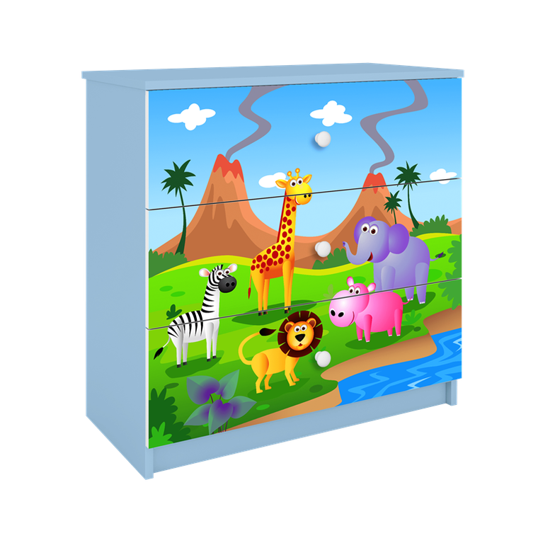 Kocot Kids, Babydreams, komoda, niebieska, safari