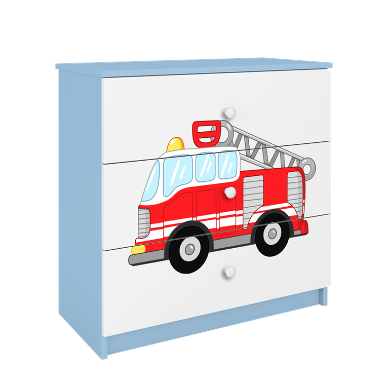 Kocot Kids, Babydreams, komoda, niebieska, straż pożarna
