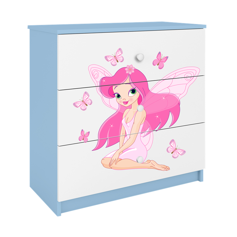 Kocot Kids, Babydreams, komoda, niebieska, wróżka z motylkami