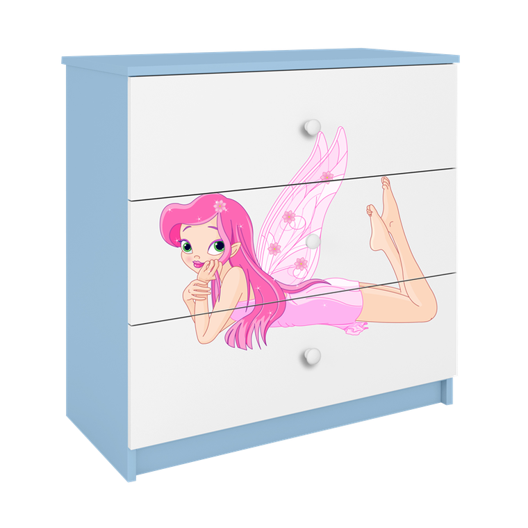 Kocot Kids, Babydreams, komoda, niebieska, wróżka ze skrzydełkami
