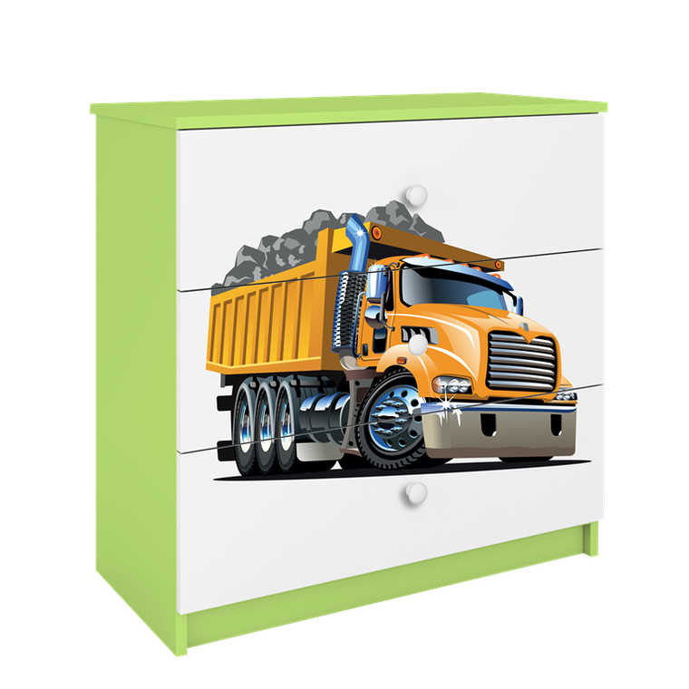Kocot Kids, Babydreams, komoda, zielona, ciężarówka