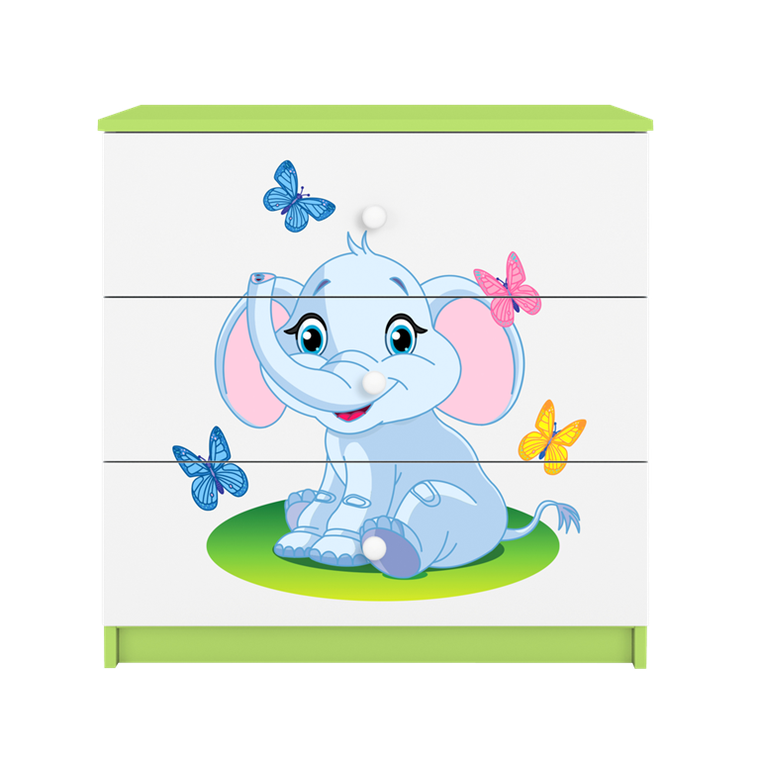Kocot Kids, Babydreams, komoda, zielona, słonik