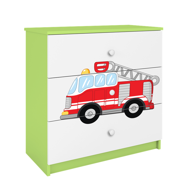 Kocot Kids, Babydreams, komoda, zielona, straż pożarna