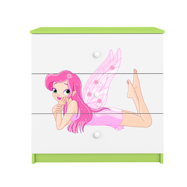 Kocot Kids, Babydreams, komoda, zielona, wróżka ze skrzydełkami