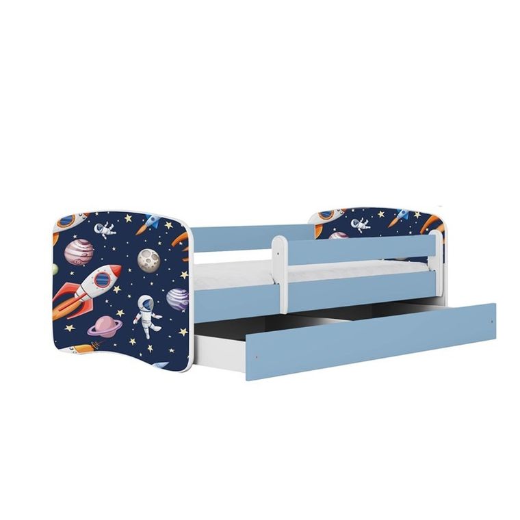 Kocot Kids, Babydreams, łóżko z materacem, niebieskie, kosmos, 80-160 cm