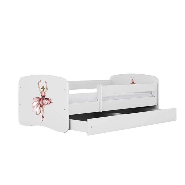 Kocot Kids, Babydreams, łóżko z szufladą, białe, tancerka, 80-160 cm