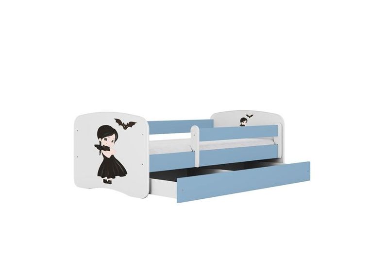 Kocot Kids, Babydreams, łóżko z szufladą, niebieskie, magiczna uczennica, 70-140 cm