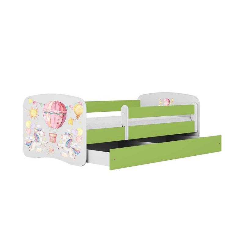 Kocot Kids, Babydreams, łóżko, zielone, balonik, 70-140 cm