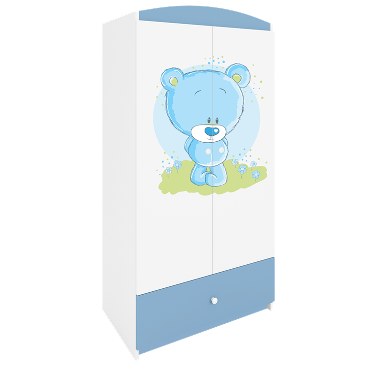 Kocot Kids, Babydreams, szafa, niebieska, niebieski miś, 181.2-52-90 cm