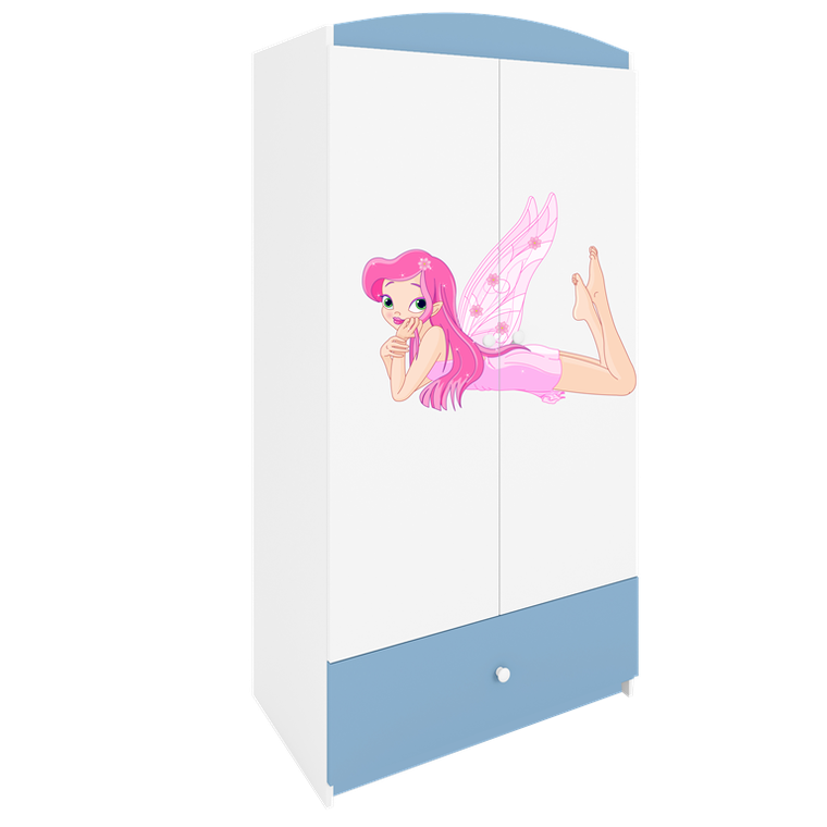 Kocot Kids, Babydreams, szafa, niebieska, wróżka ze skrzydełkami, 181.2-52-90 cm