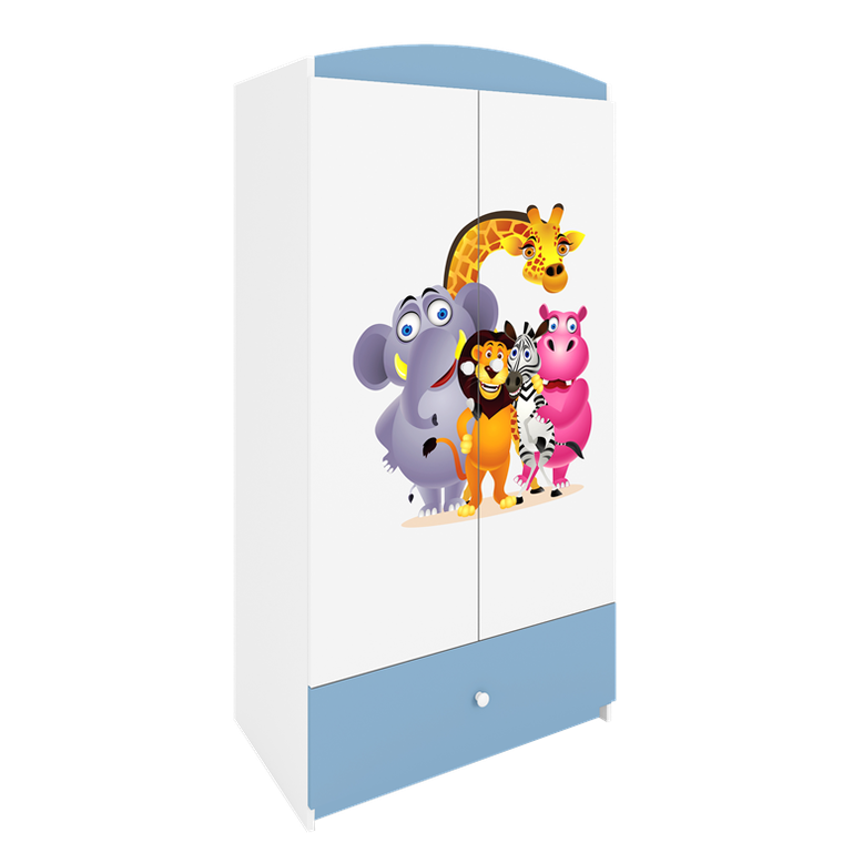 Kocot Kids, Babydreams, szafa, niebieska, ZOO, 181.2-52-90 cm
