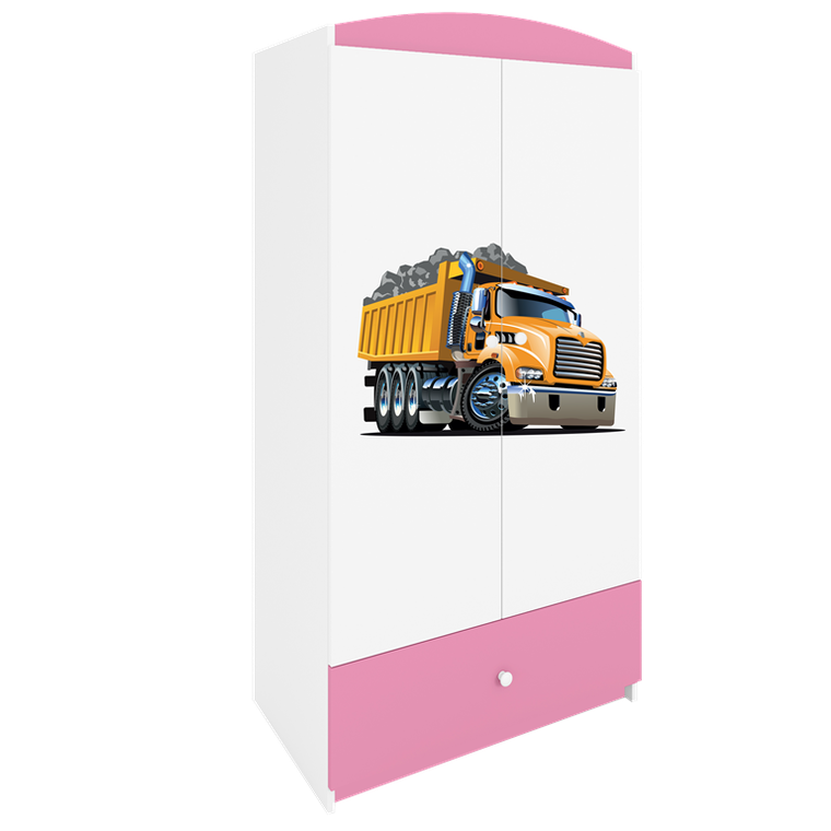 Kocot Kids, Babydreams, szafa, różowa, ciężarówka, 181.2-52-90 cm