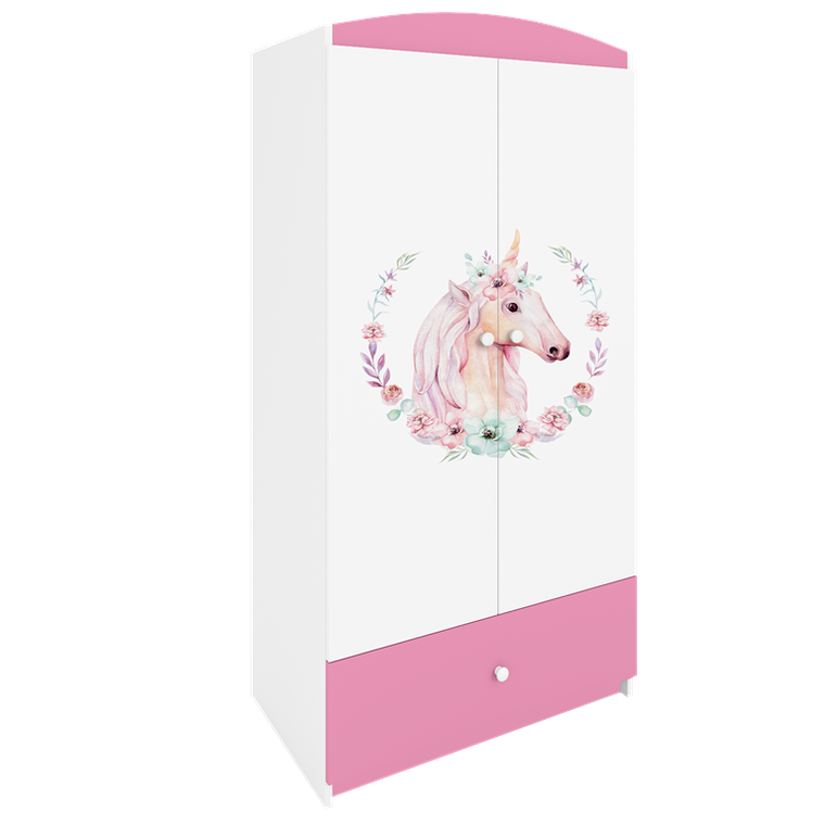 Kocot Kids, Babydreams, szafa, różowa, konik, 181.2-52-90 cm