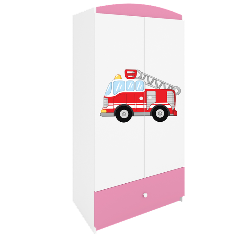 Kocot Kids, Babydreams, szafa, różowa, straż pożarna, 181.2-52-90 cm