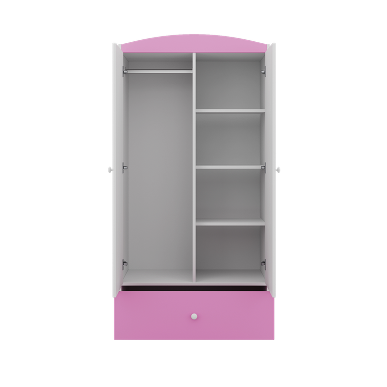 Kocot Kids, Babydreams, szafa, różowa, szop, 181.2-52-90 cm