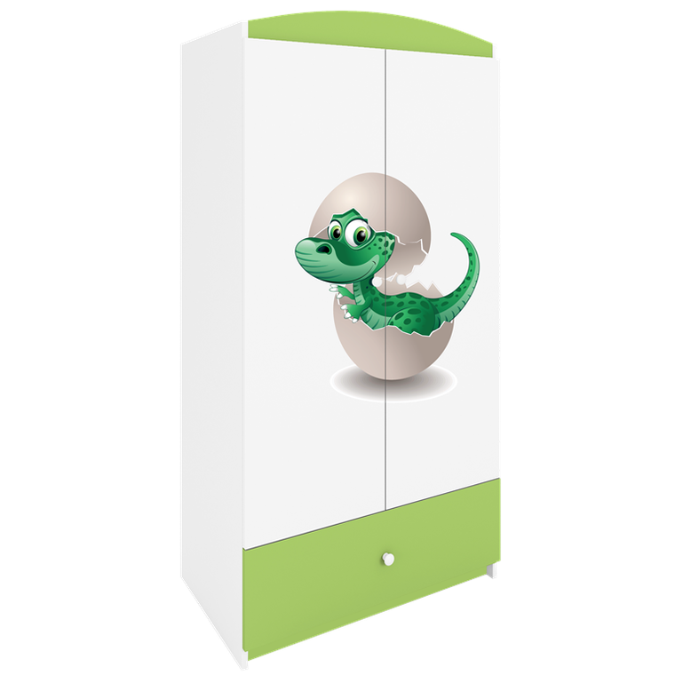Kocot Kids, Babydreams, szafa, zielona, mały dino, 181.2-52-90 cm