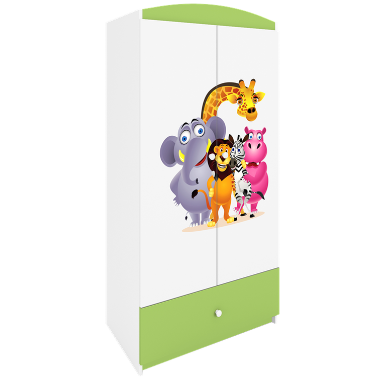 Kocot Kids, Babydreams, szafa, zielona, ZOO, 181.2-52-90 cm