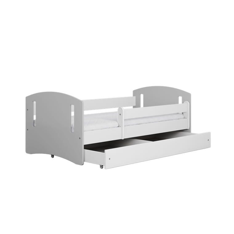 Kocot Kids, Classic 2, łóżko, szare, 80-140 cm