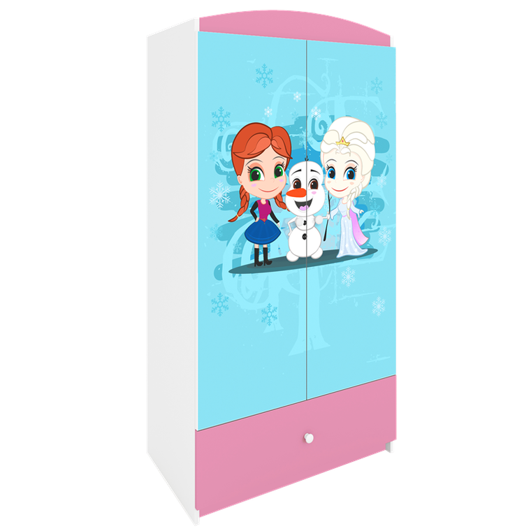Kocot Kids, Kraina Lodu, Babydreams, szafa, różowa, 181.2-52-90 cm