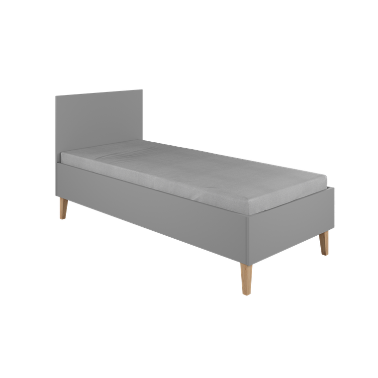 Kocot Kids, Kubi, łóżko, szare, 80-180 cm