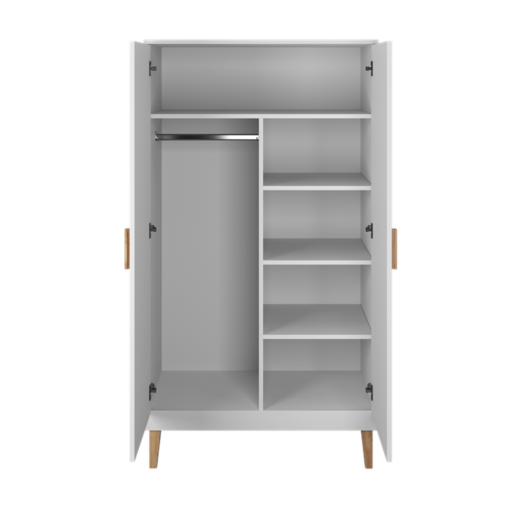 Kocot Kids, Kubi, szafa, biały, 184-55-100 cm