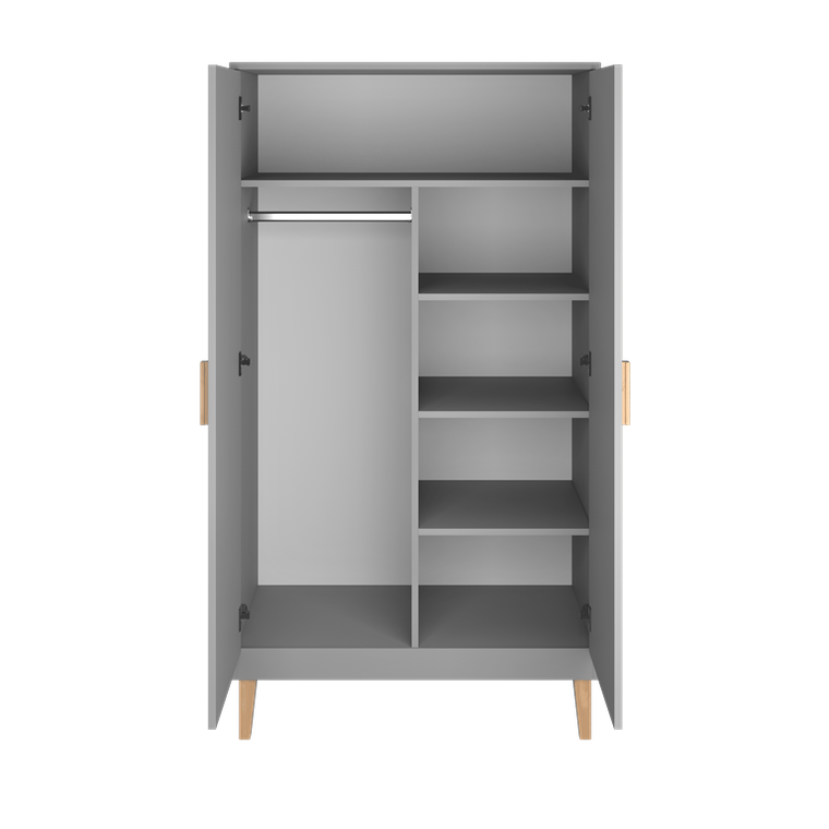 Kocot Kids, Kubi, szafa, szary, 184-55-100 cm