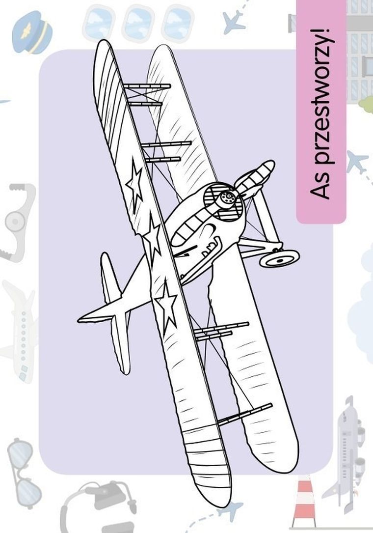 Kolorowanka z tatuażami. Samoloty